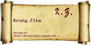 Kruty Zita névjegykártya